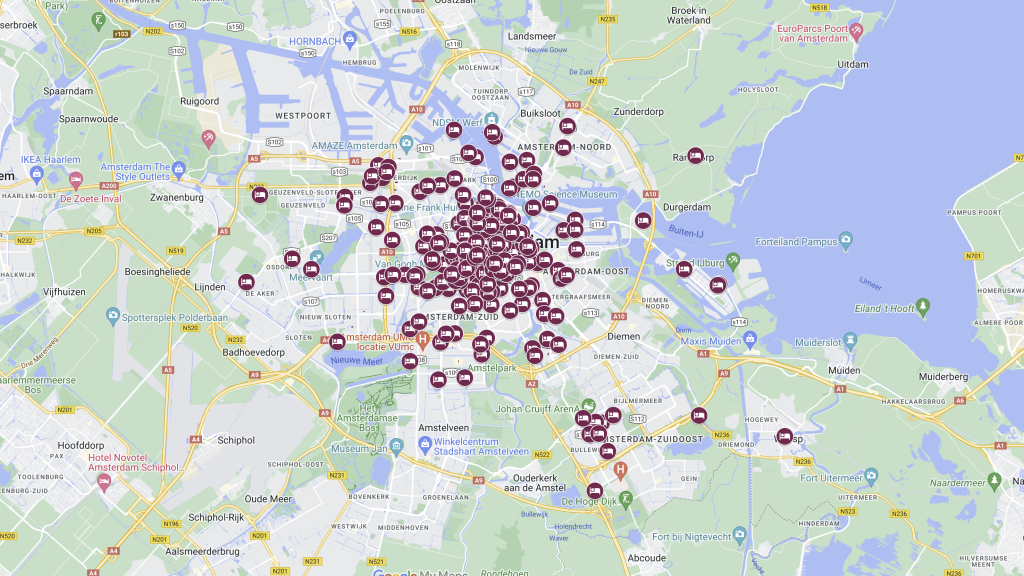 Tourist Map of Amsterdam