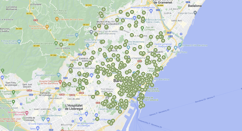 Tourist Map of Barcelona