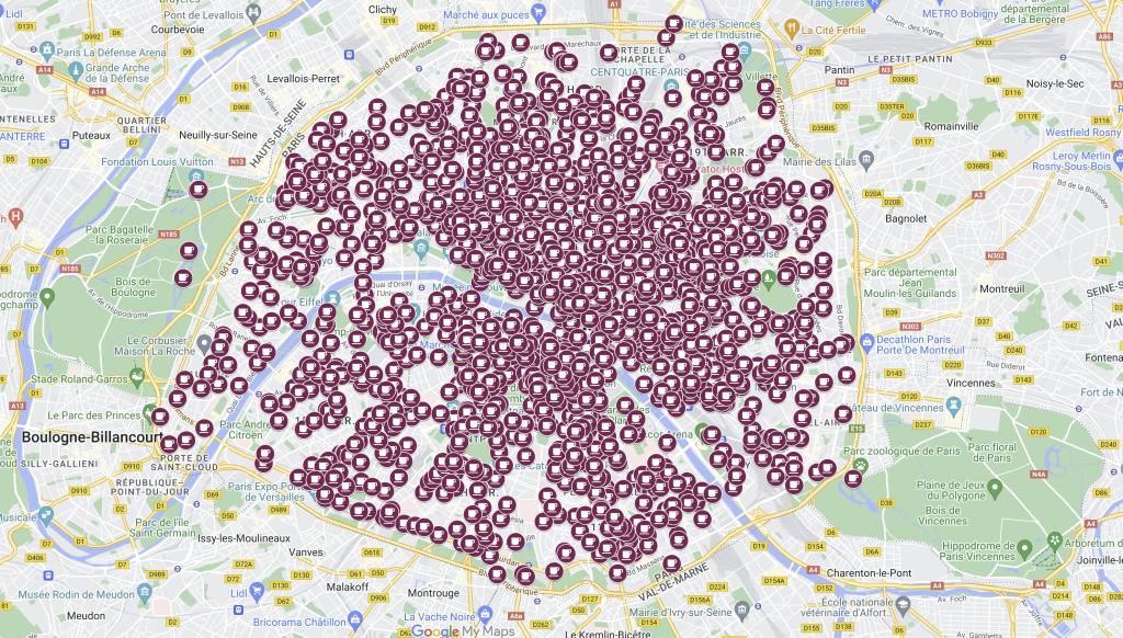 Tourist Map of Paris