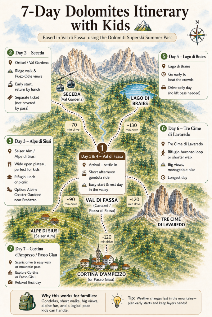 7-Day Dolomites Itinerary With Kids